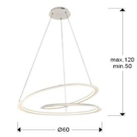 Lampara Looping Blanco 60Ø 527576 - Schuller