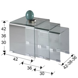 Mesas Nido Glass Transparente 552283 - Schuller