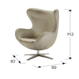 Sillon Egg Antelina Beige 594745 - Schuller