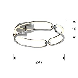 Plafon Led Colette Ø47 Cromo 786485 - Schuller