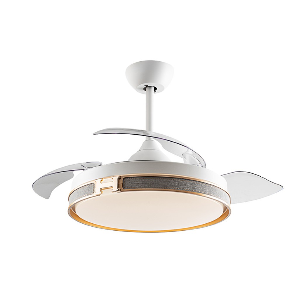 Ventilador Heron DC Blanco Oro Dimable 175180D - Schuller