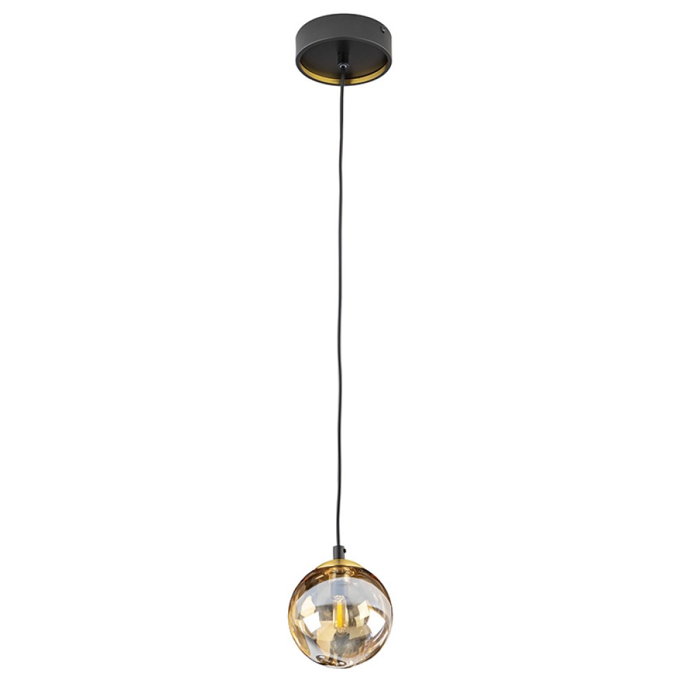 Lampara Dark 1 Luz 12d negro-laton 439428 - Schuller