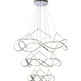Lampara Molly 110Ø 3 Aro Cromo Dimable 763431B - Schuller