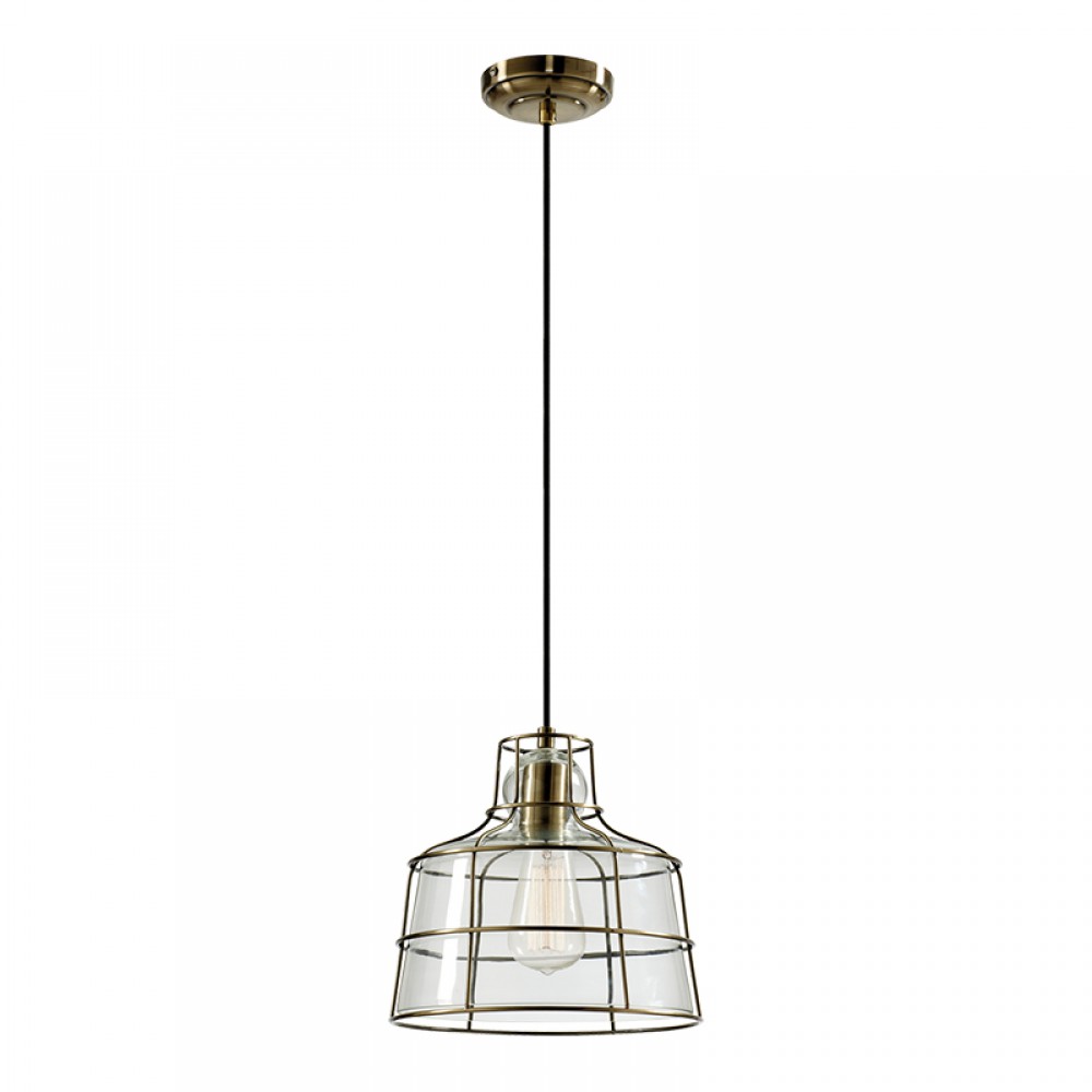 Lámparas MDC, Colgante Veneto E27 Medalla-Cristal Transp. 5-7422-44-01 - Lamparas MDC