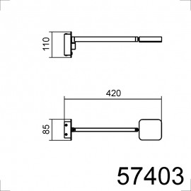 Lámparas MDC, Aplique Led Lectura 6W Finess Niquel 5-7403-97-02 - Lamparas MDC