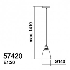 Lámparas MDC, Colgante Trento E27 Medalla-Cristal Transp. 5-7420-44-01 - Lamparas MDC