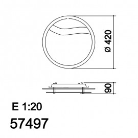 Lámparas MDC, Plafon Gio Ø42 3Xe27 Cristal Decor 5-7497-30-92 - Lamparas MDC