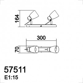 Lámparas MDC, Foco Doppia R2 G9 C.Br-Transp-Opal Ip44 5-7511-49-60 - Lamparas MDC