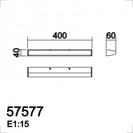 Lámparas MDC, Aplique Tiber 400Mm 7W 4000K Cromo Ip44 5-7577-30-03 - Lamparas MDC