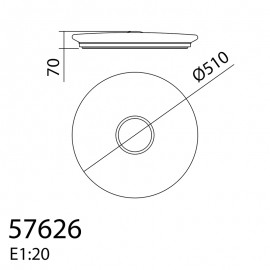 Lámparas MDC, Plafon Berlina App Opa Led 65W Ø480Mm Cct 3K-6K-Rc 5-7626-68-02 - Lamparas MDC