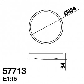 Lámparas MDC, Plafon Asli Gris Led 24W 335Mm 4000K 5-7713-32-02 - Lamparas MDC