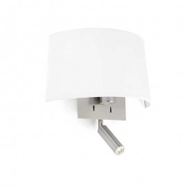 Faro 20023, Volta Aplique Blanco 1Xe27 20W Con Lector Led 20023 - Faro