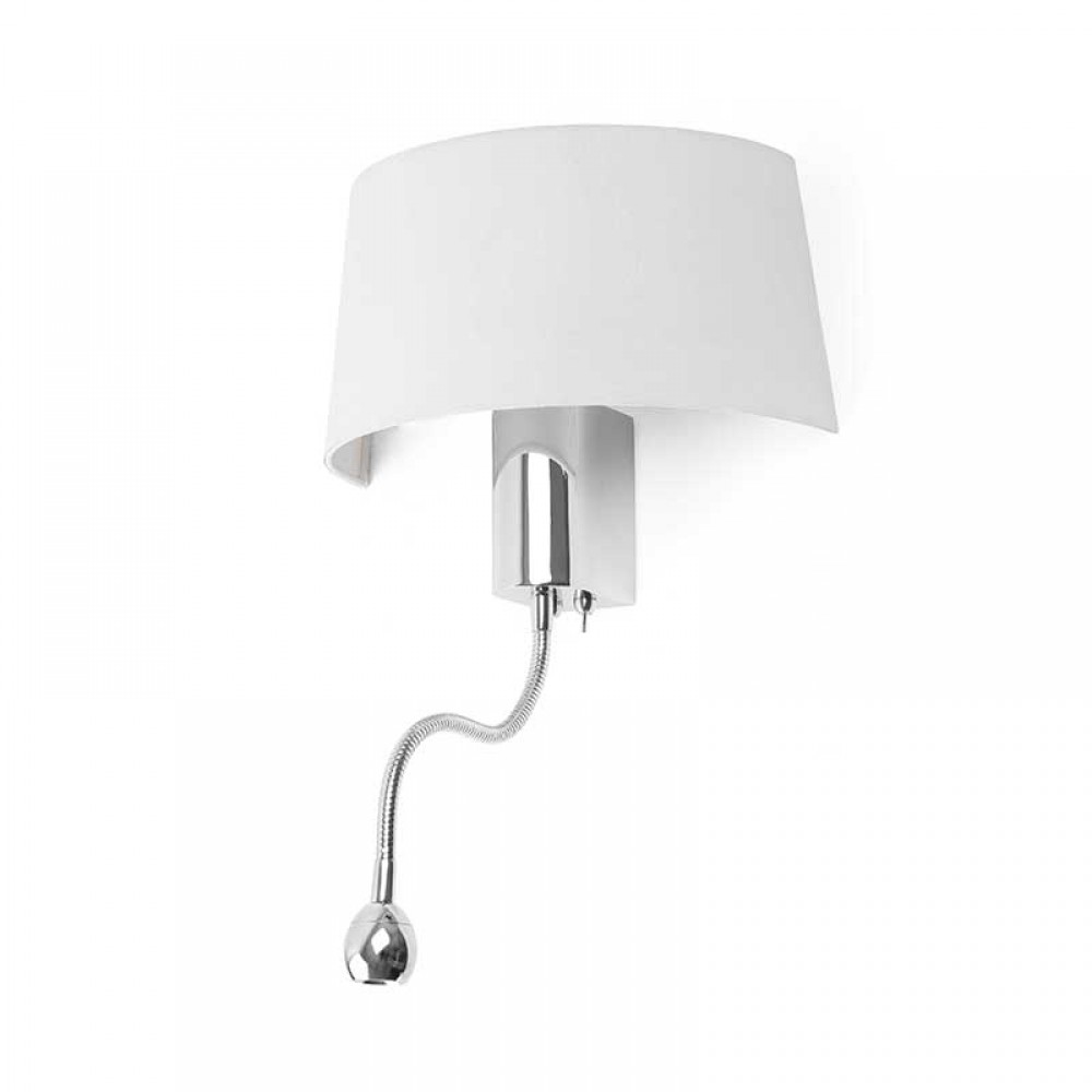 Faro 29941, Hotel Aplique Blanco 1E27 Con Lector Led 29941 - Faro