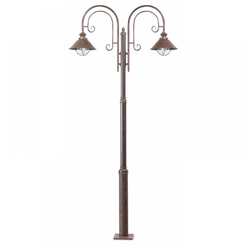 Faro 71117, Nautica-6 Farola Marron Oxido 2Xe27 11W 71117,  - Faro