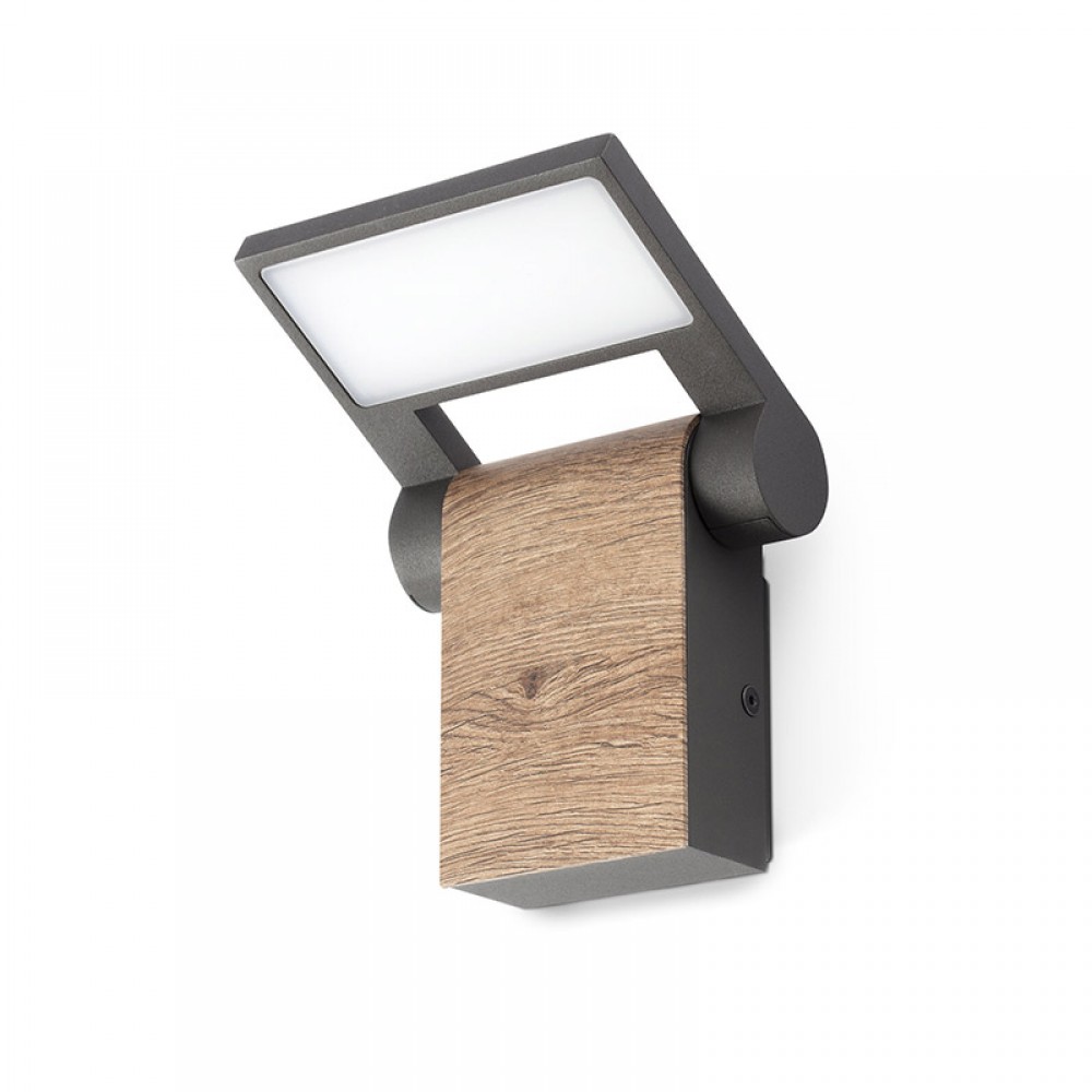 Faro 74455, Wood Aplique Gris Oscuro Led 11W 3000K 74455,  - Faro